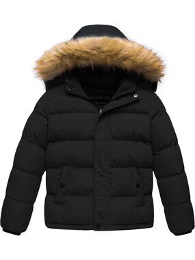 Water Resistant Boys Winter Coat - Warm Fleece Lined Windbreaker Ski Jacket